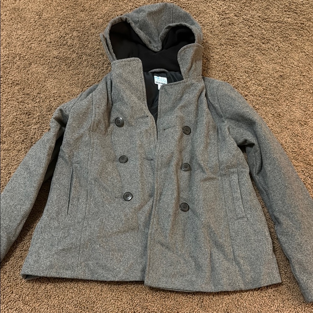Old Navy Charcoal Hooded Coat